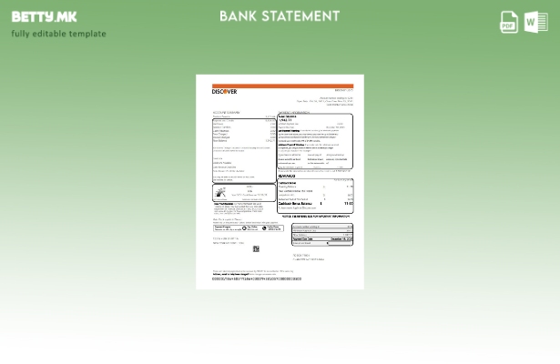 модерен стил САД Откријте шаблон за ексел извод од банка